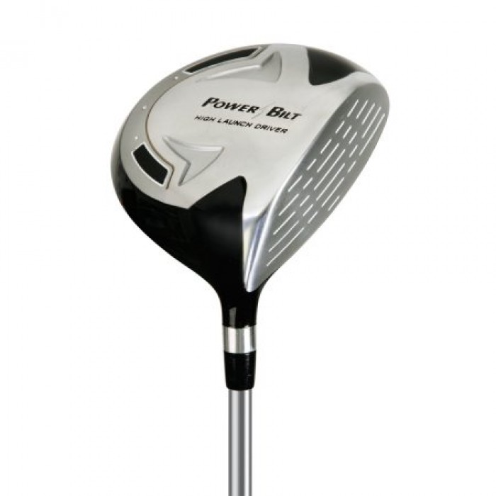 LEFT HAND POWERBILT JUNIOR "SILVER EDITION" GOLF CLUB SET w/STAND BAG